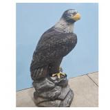 Vintage Concrete Eagle Statue on Rock Base