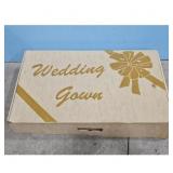 Vintage Wedding Gown Box with Lace Dress and Veil