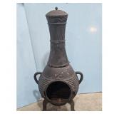 Vintage Cast Iron Chiminea Fireplace with Accessor