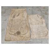 2 CLOTH FEED BAGS
