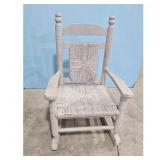 Cracker Barrel Childs Rocking Chair w/ Woven Seat