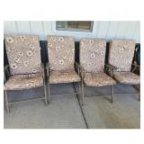 Set 4 Outdoor Indoor Floral Folding Chair
