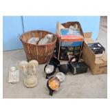 Malibu Floodlight Set W/Basket &  light Fixtures