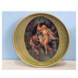 King Table Waters Tray-- Green & Gold w/Deer