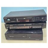 Sony & Panasonic CD/DVD Player, Toshiba VHS player