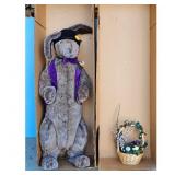 4ft Easter Bunny Plush with Hat and Vest