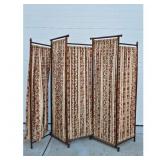 Vintage Floral Room Divider Screen 4 Panels 64" T