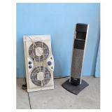 Lot of 2 Fans: 2-Fan Box Fan & Tower Fan
