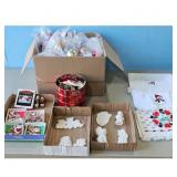 Christmas Ornaments Lot - Santa, Snowman, Teddy Be