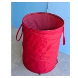 Red Pop-Up Collapsible Laundry Hamper Bag with Han