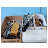 Mixed Lot of Kitchen Utensils and Cutlery with Woo