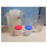 Lot of 4 Plastic Pitchers and Containers