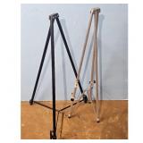 Vintage Tripod Easel Set - Black and Silver