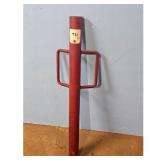 Red Metal Post Driver with Handles