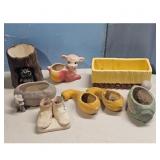 Vintage Ceramic Planter Lot -McCoy & Others