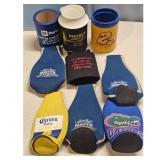 Lot of 9 Beverage Insulators - Koozies & Can Coole