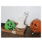 Vintage Halloween Light-Up Decorations: Ghost and