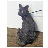 Vintage Black Cat Figurine Garden Statue