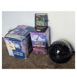 Party Light Set: Disco LED Bulb, Mini Strobe Light