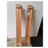 Wooden Wall Mounted Shelf Brackets - Set of 2