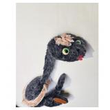 Vintage Handcrafted Furry Snake Puppet with Lace T