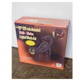 13' Animated Multi-Motion Lighted Black Cat Hallo