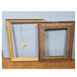 Lot of 2 Vintage Picture Frames Ornate and Simple