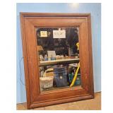 Vintage Wooden Ogee Framed Mirror 36x 28