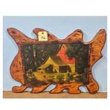 Vintage Barn Scene Wall Clock