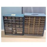 Vintage Blue Metal Parts Organizer Cabinet with Dr