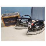 Vintage General Electric Irons with Original Box