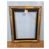 Vintage Ornate Gold and Black Picture Frame 24x18