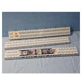 Lot of 3 White Perforated Metal Wall Storage Racks