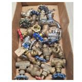 Lot of Assorted Brass and Chrome Faucets and Valve