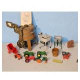Vintage Toy Farm & Laundry Set - Tractors, Washers