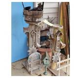 Rustic Wooden Birdhouse and Garden Decor Lot