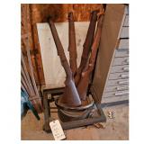 Lot of 4 Vintage Wooden Gun Stocks & Dolly