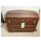 Antique Steamer Trunk Dome Top Travel Chest