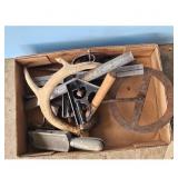 Tool Lot: Lead Mold, Measuring Tools, Antlers, Sci