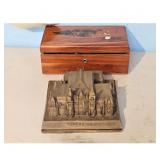 Cedar Box with Presidential Figures and Towers Hal