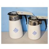 Cornflower Blue Corning Ware Percolator Set