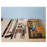 Assorted Hand Tools Lot - Levels, Saw, Files, Wren