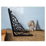 Vintage Cast Iron Decorative Brackets and Lincoln