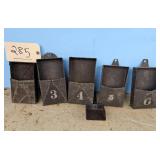 Vintage Metal Numbered Mail Sorters or Holders &