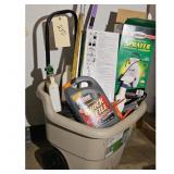 Rolling Garden Cart w/Spectracide Sprayer and Pres