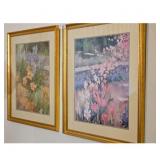 Set of 2 Framed Floral Art Prints