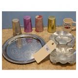 Metal Serving Tray, Decorative Bowls, & Aluminum