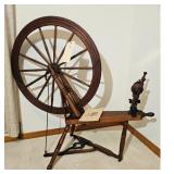 Antique Wooden Spinning Wheel