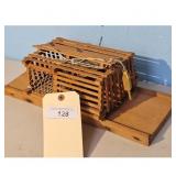 Miniature Wooden Lobster Crab Trap Model