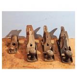 Lot of 4 Vintage Stanley Hand Wood Planes